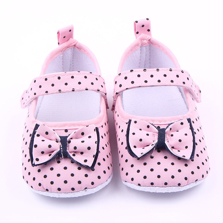 Baby shoes wholesale polka dot bow princess shoes toddler shoes baby shoes 0-1 years old 1686
