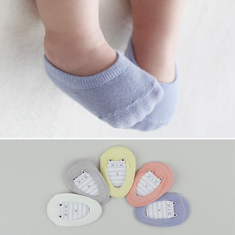 Children's socks solid color floor socks manufacturers wholesale summer new children's baby invisible socks baby silicone non-slip