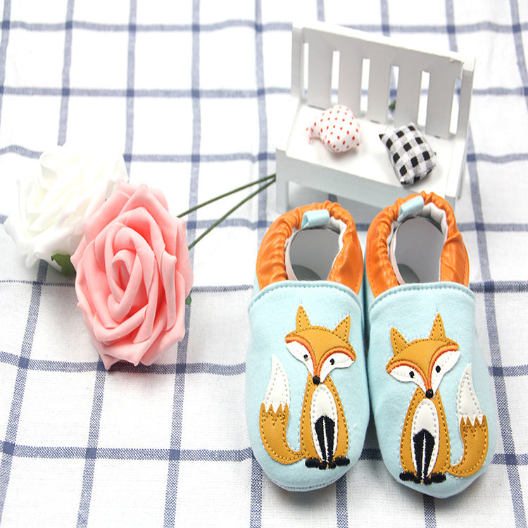 2019 factory direct sales of new children's baby toddler shoes cartoon embroidery can not fall off the heel baby shoes