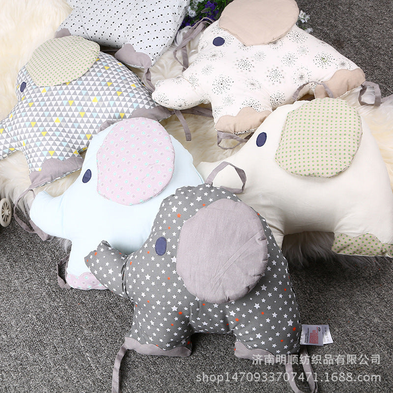 Cross-border spot cotton elephant crib surround with ties crib surround safety protection baby products foreign trade