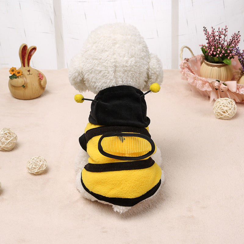 Manufacturers wholesale pet clothing super cute funny bee transformation outfit Teddy poodle clothes cross-border spot