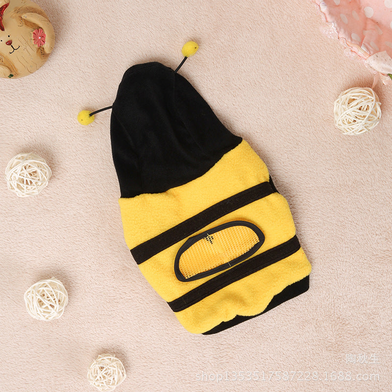 Manufacturers wholesale pet clothing super cute funny bee transformation outfit Teddy poodle clothes cross-border spot
