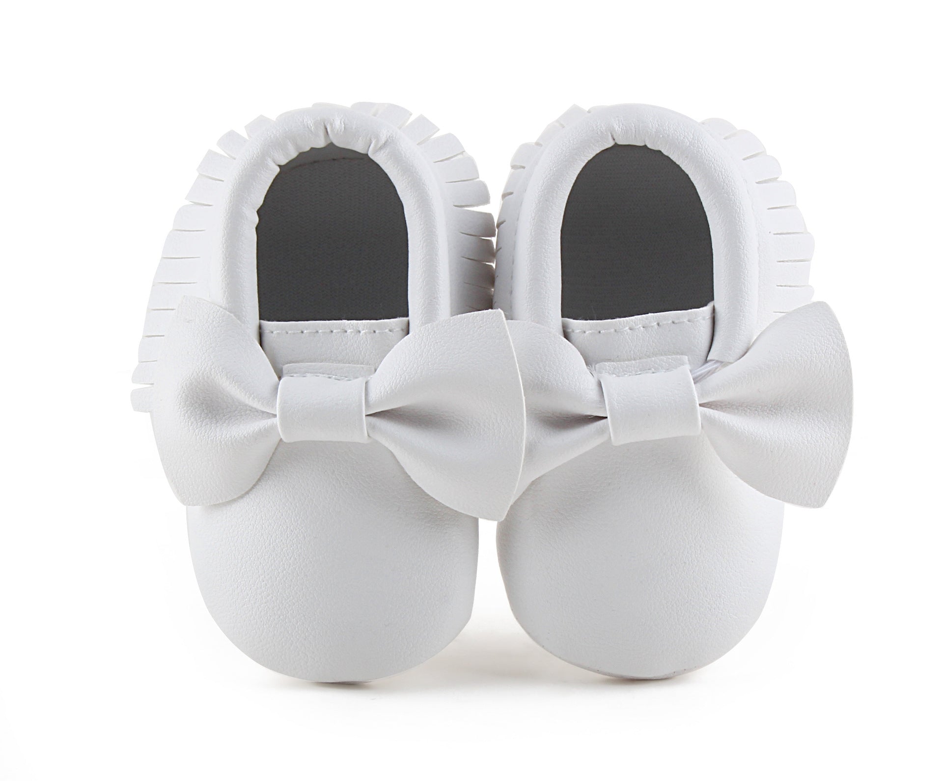 Same style for Xiaoqi! Bowknot PU texture handmade soft bottom tassel toddler shoes baby shoes original single spring and autumn