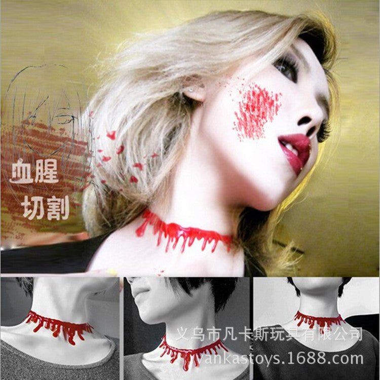 Halloween decoration horror vampire dark blood necklace KTV haunted house creative personalized bleeding necklace