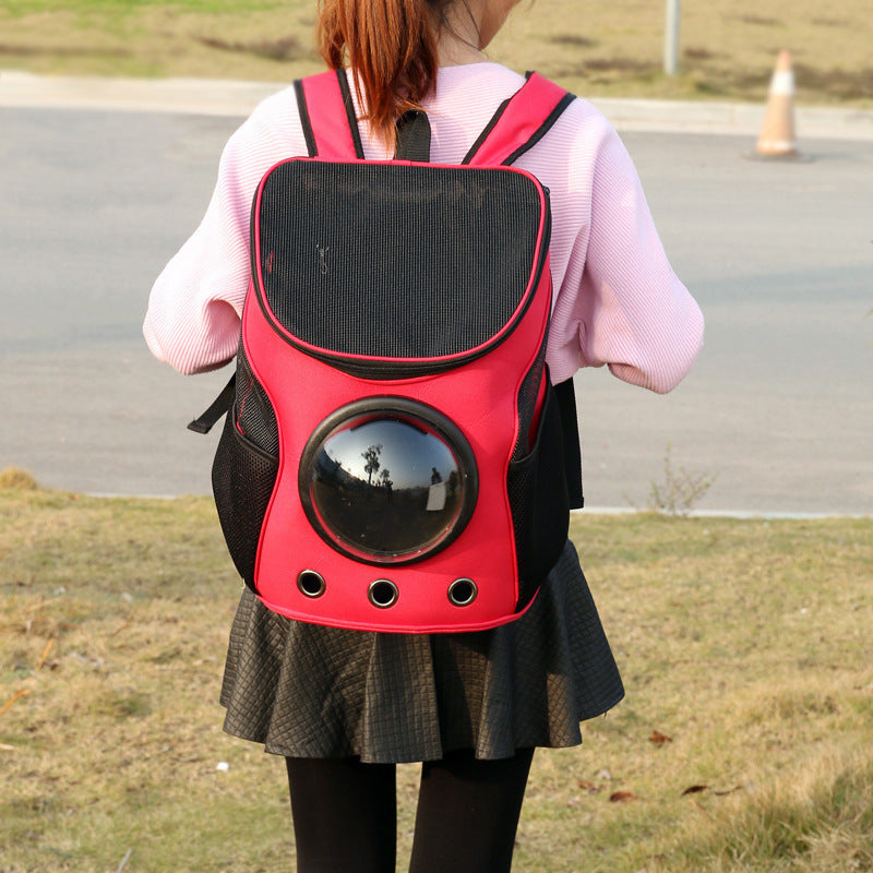 Spot direct selling pet backpack going out portable space capsule cat cage cat backpack cat bag chest bag dog bag