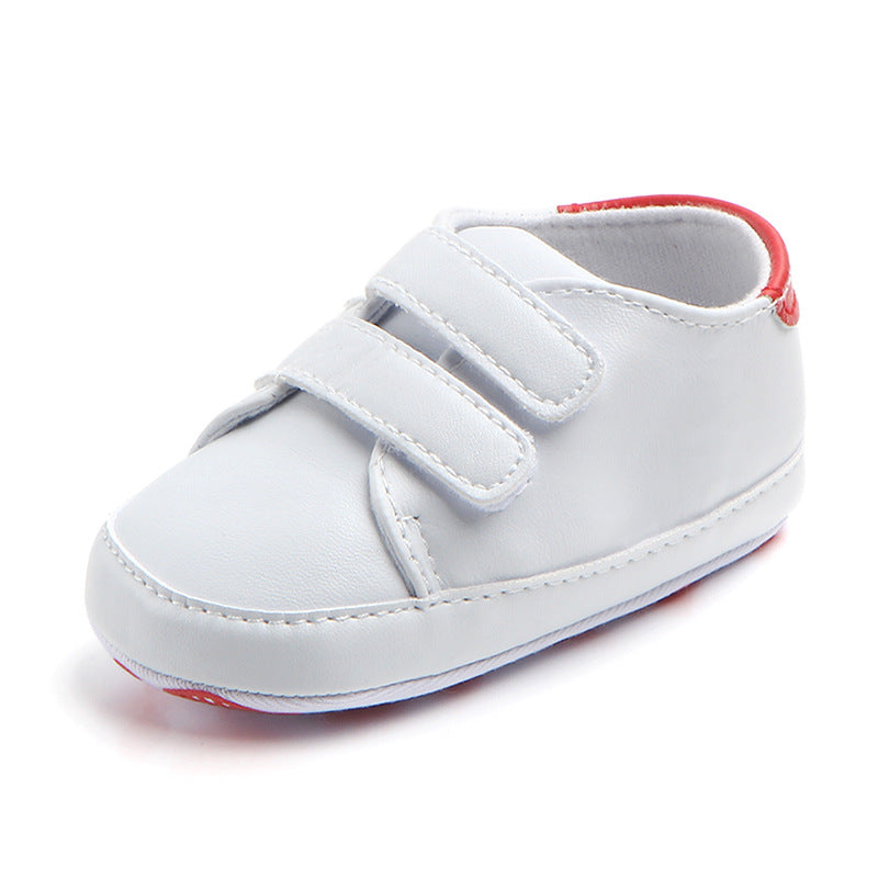 Foreign trade wholesale Velcro board shoes PU leather soft sole baby toddler shoes 0-1 years old 0735
