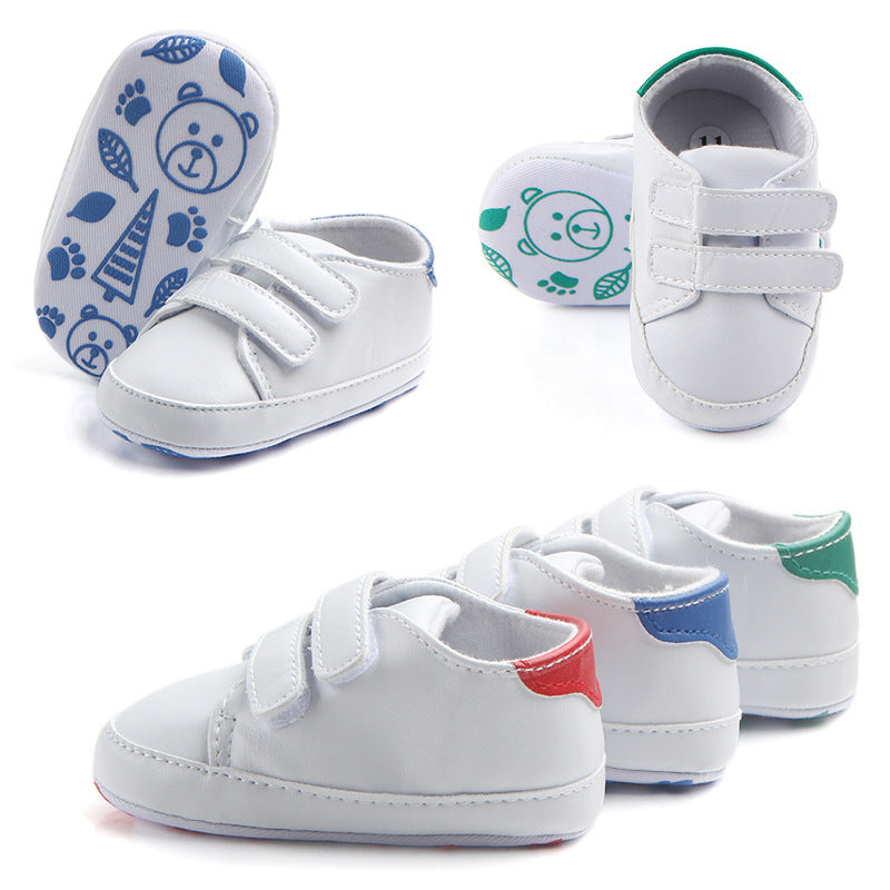 Foreign trade wholesale Velcro board shoes PU leather soft sole baby toddler shoes 0-1 years old 0735