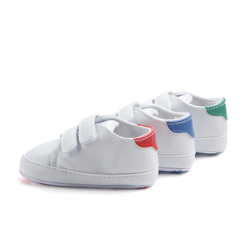Foreign trade wholesale Velcro board shoes PU leather soft sole baby toddler shoes 0-1 years old 0735