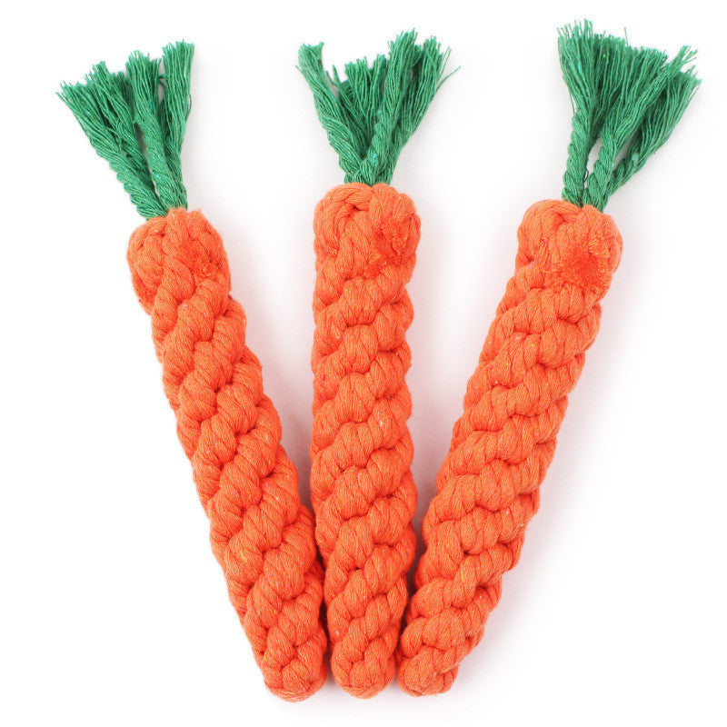 Pet carrot cotton rope toy
