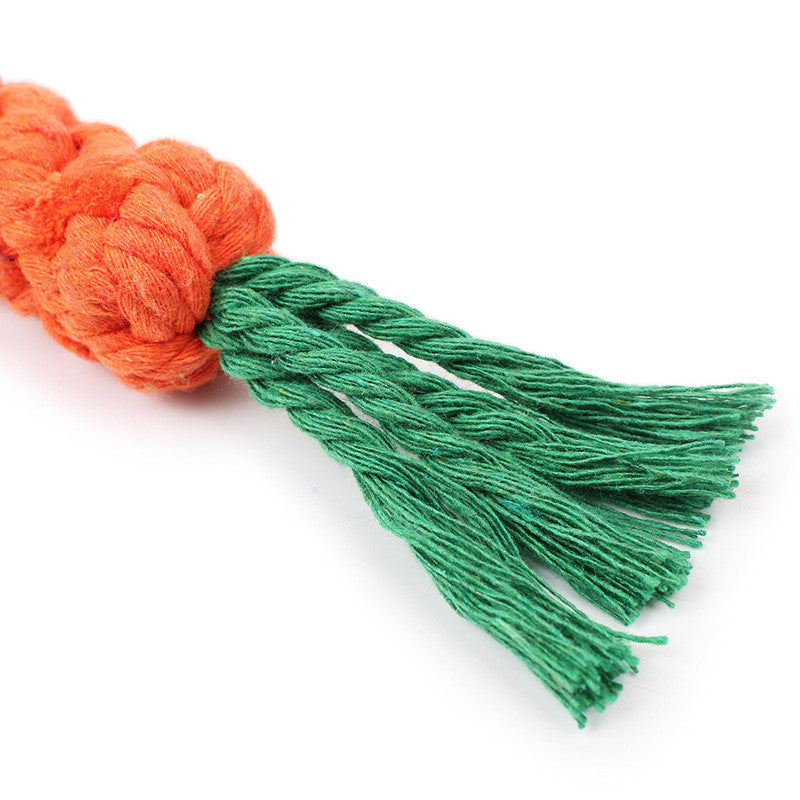 Pet carrot cotton rope toy
