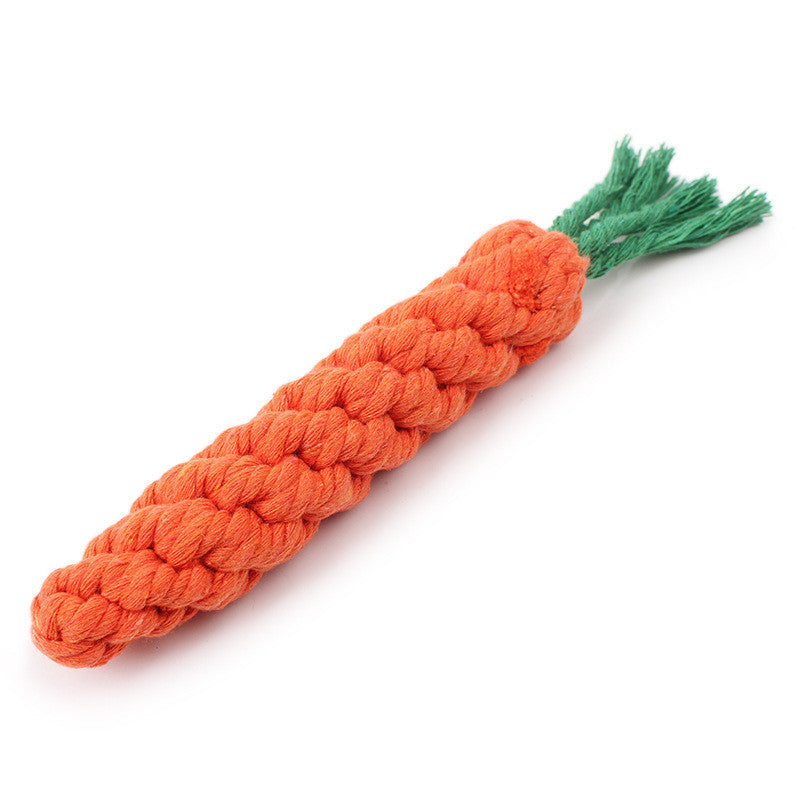 Pet carrot cotton rope toy