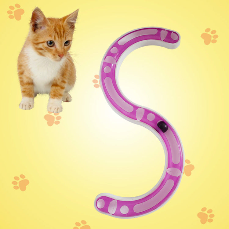 Changeable combination DIY pet track rotating ball combination track turntable cat puzzle game toy racing track