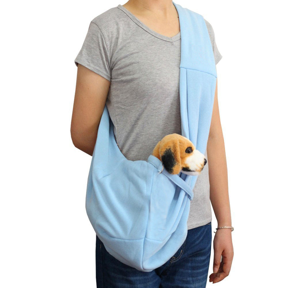 Cross-border dog crossbody shoulder backpack Portable pet bag Solid color pet travel bag