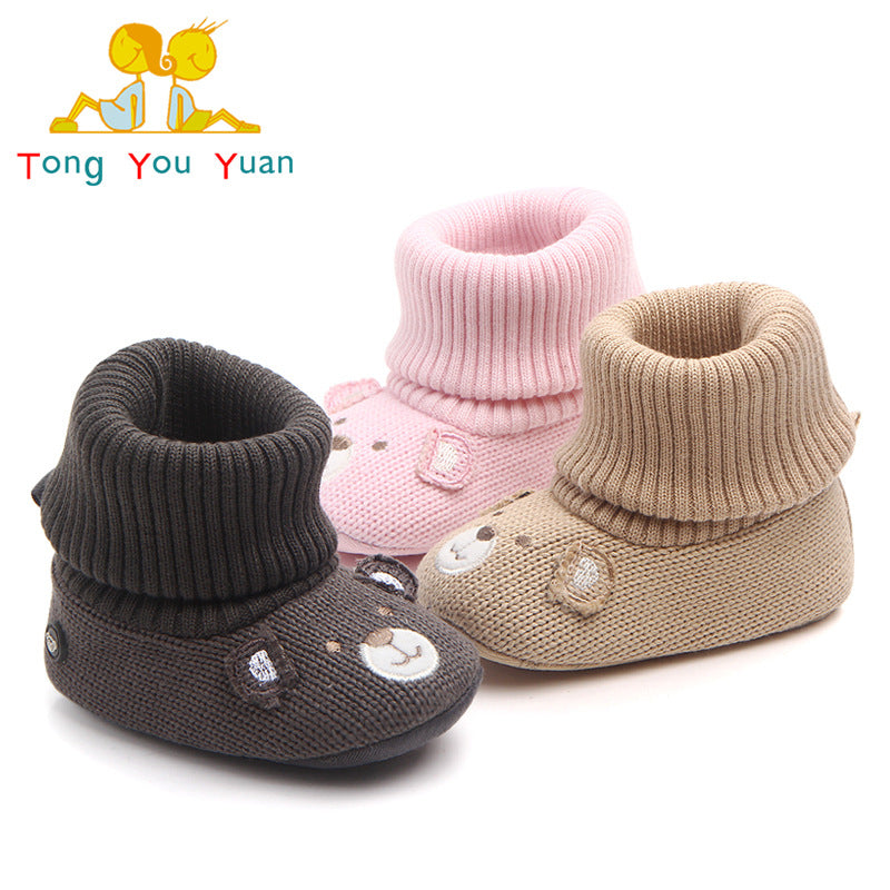 New baby woolen shoes soft bottom non-slip baby shoes baby toddler shoes wholesale 0793