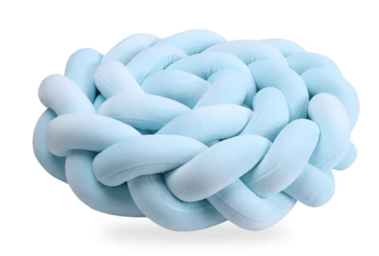 Baby crib surround ins new hand-woven long knotted ball three-strand braid anti-collision soft bag baby crib surround