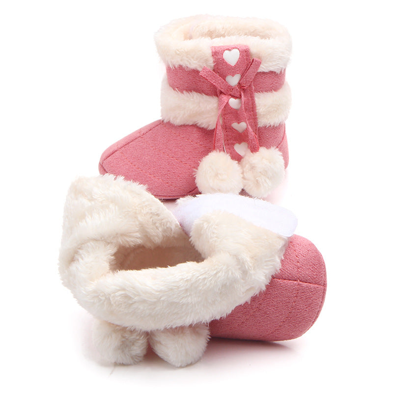 Winter Warm Bow Christmas Boots Baby Toddler Shoes MR0651