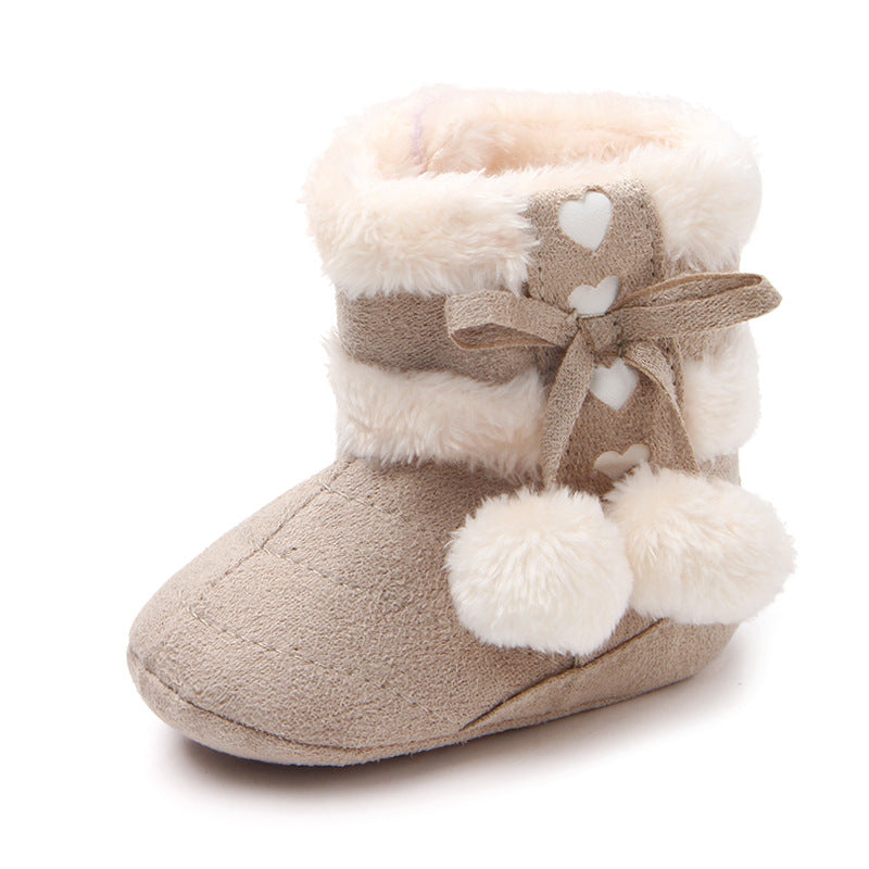 Winter Warm Bow Christmas Boots Baby Toddler Shoes MR0651