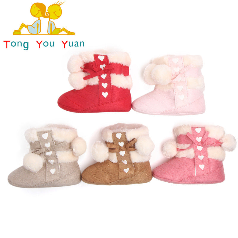 Semi-film bottom winter multi-color cute baby warm shoes cotton boots baby boots baby shoes wholesale MR0651