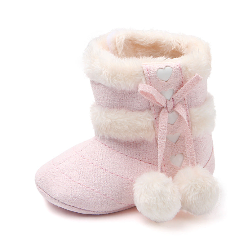 Winter Warm Bow Christmas Boots Baby Toddler Shoes MR0651