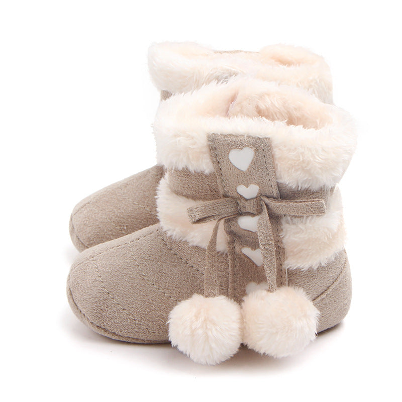 Winter Warm Bow Christmas Boots Baby Toddler Shoes MR0651