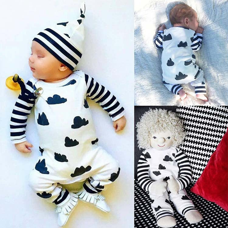 eBay AliExpress children's clothing INS explosive romper Yunduo romper cotton newborn baby clothes in stock
