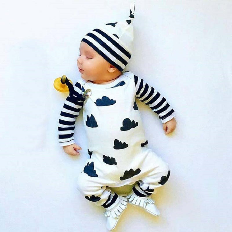 eBay AliExpress children's clothing INS explosive romper Yunduo romper cotton newborn baby clothes in stock