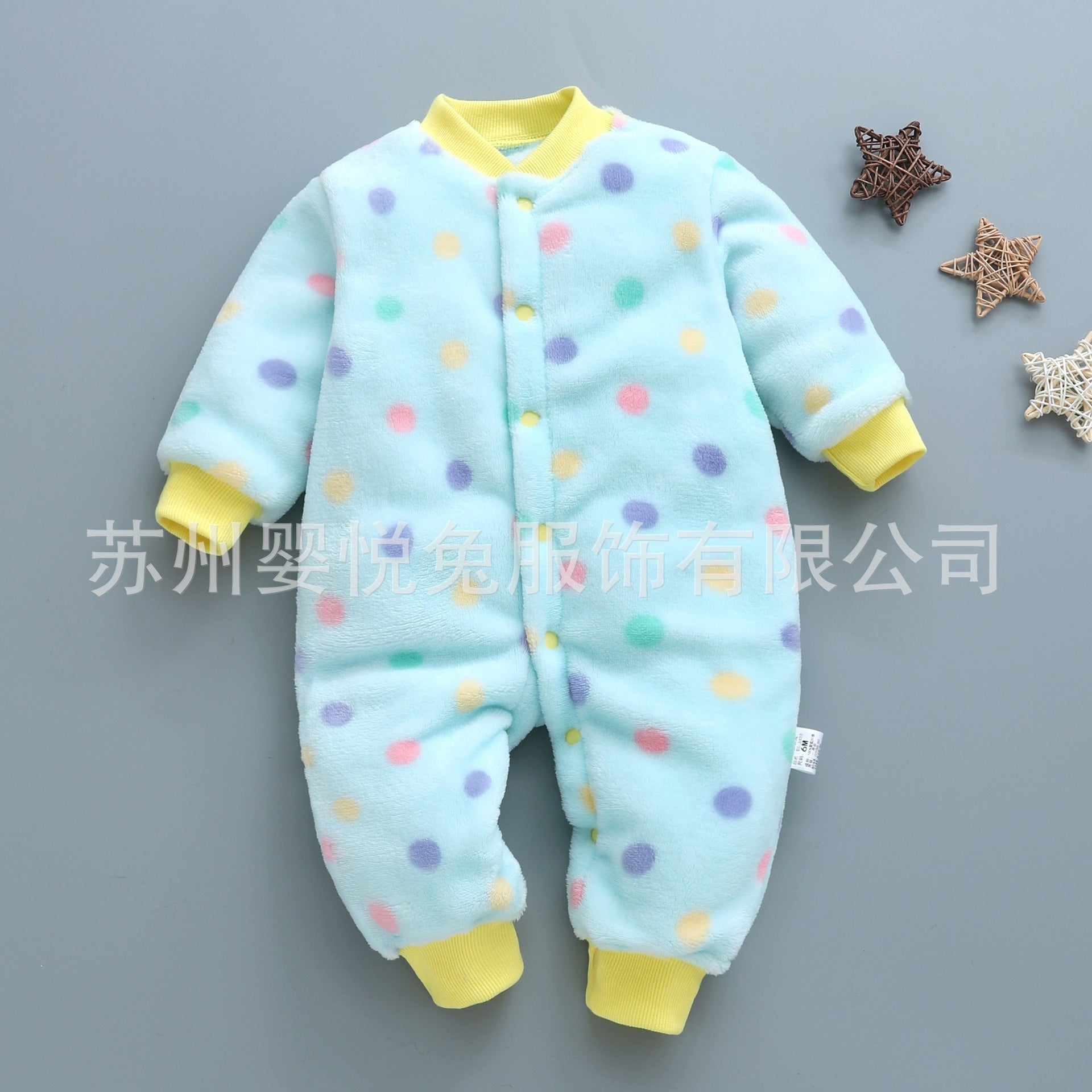 Baby one-piece pajamas spring, autumn and winter models thickened romper 0-1-2 years old male and female baby climbing suit newborn clothes