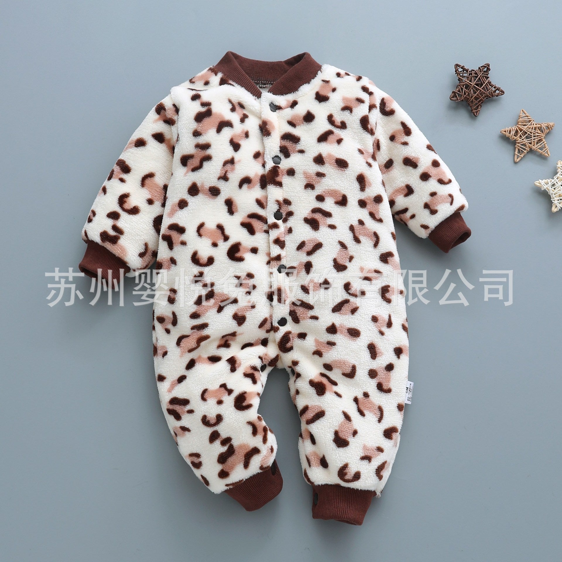 Baby one-piece pajamas spring, autumn and winter models thickened romper 0-1-2 years old male and female baby climbing suit newborn clothes