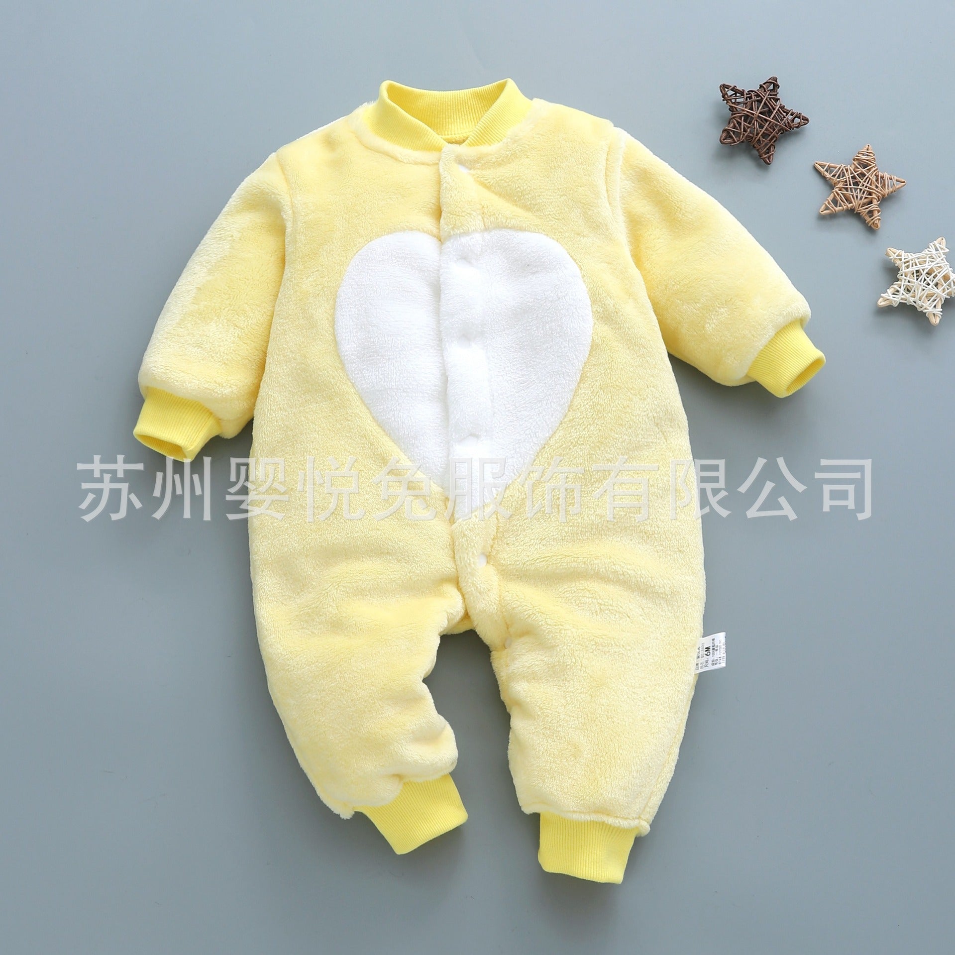 Baby one-piece pajamas spring, autumn and winter models thickened romper 0-1-2 years old male and female baby climbing suit newborn clothes