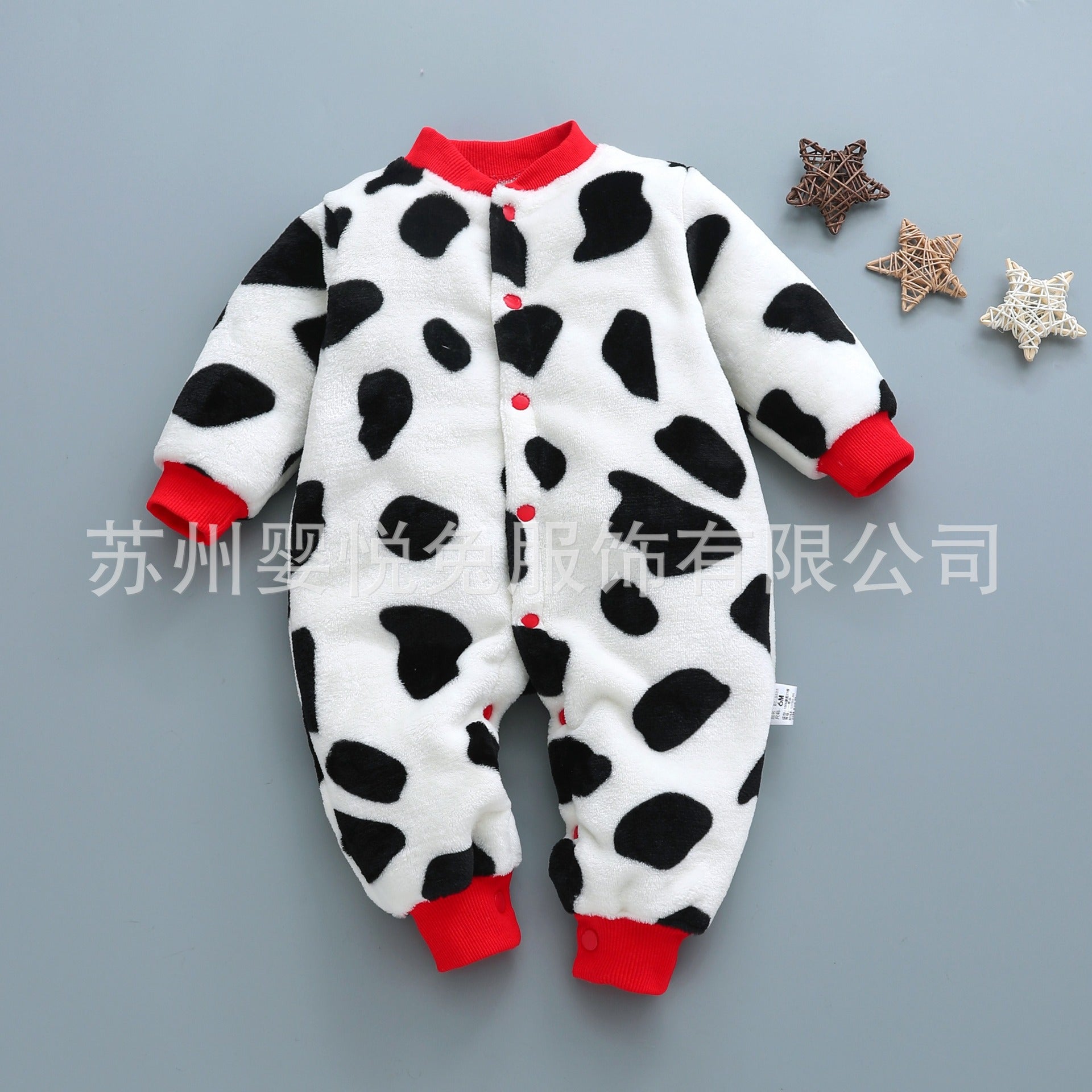 Baby one-piece pajamas spring, autumn and winter models thickened romper 0-1-2 years old male and female baby climbing suit newborn clothes
