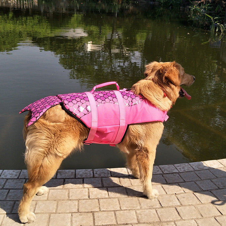 Pet Life Jacket Shark Mermaid Swimwear Dog Swimsuit Safety Clothes Dog Summer Clothes Cross-border E-commerce Explosion
