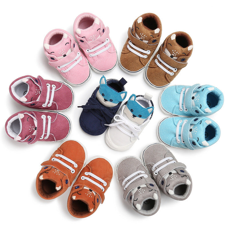 Baby shoes toddler shoes spring autumn winter fox style 0-1 year old boys and girls soft sole shoes one piece drop shipping