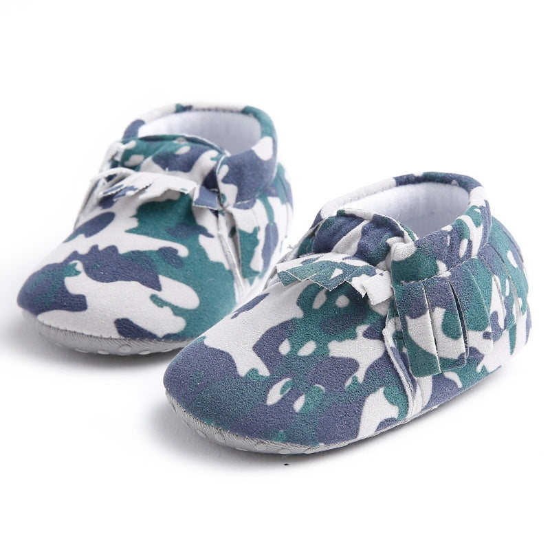 0-1 year old female baby shoes soft sole tassel set foot baby toddler shoes