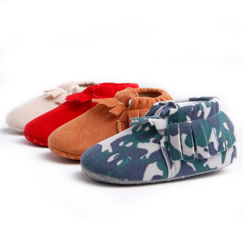 0-1 year old female baby shoes soft sole tassel set foot baby toddler shoes