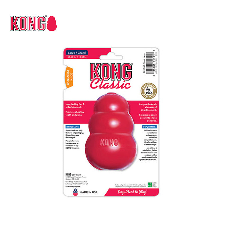 Wholesale spot pet supplies American KONG classic gourd resistant to bite and leakage rubber dog toy Golden Retriever Teddy