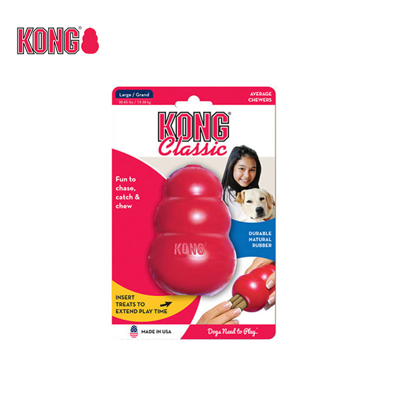 Wholesale spot pet supplies American KONG classic gourd resistant to bite and leakage rubber dog toy Golden Retriever Teddy