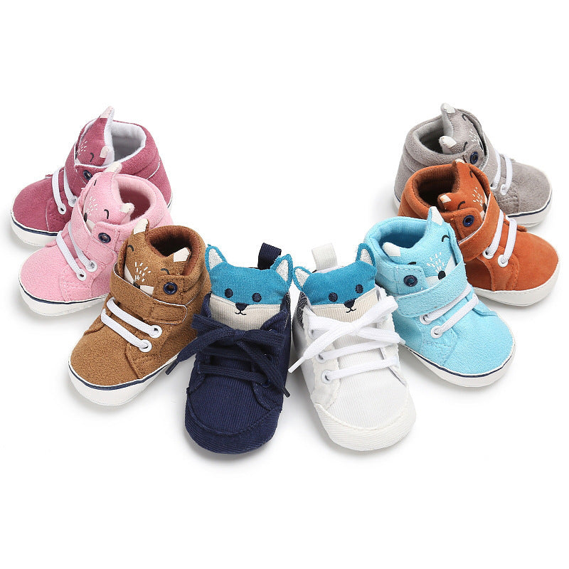 Baby shoes toddler shoes spring autumn winter fox style 0-1 year old boys and girls soft sole shoes one piece drop shipping