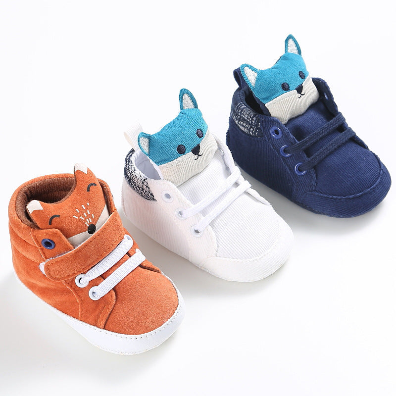 Baby shoes toddler shoes spring autumn winter fox style 0-1 year old boys and girls soft sole shoes one piece drop shipping