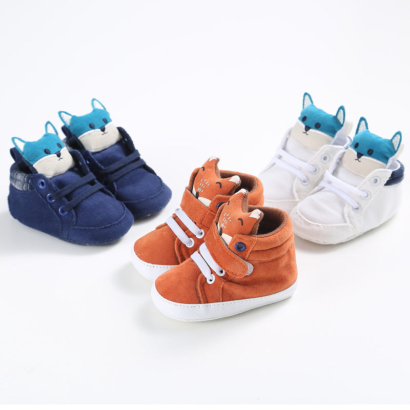 Baby shoes toddler shoes spring autumn winter fox style 0-1 year old boys and girls soft sole shoes one piece drop shipping