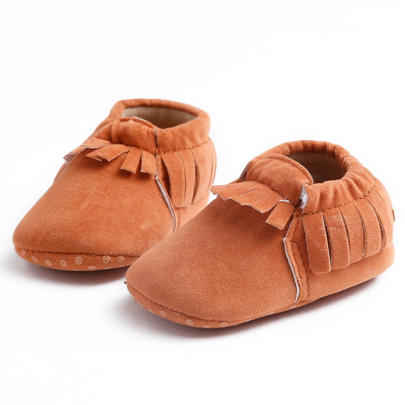 0-1 year old female baby shoes soft sole tassel set foot baby toddler shoes