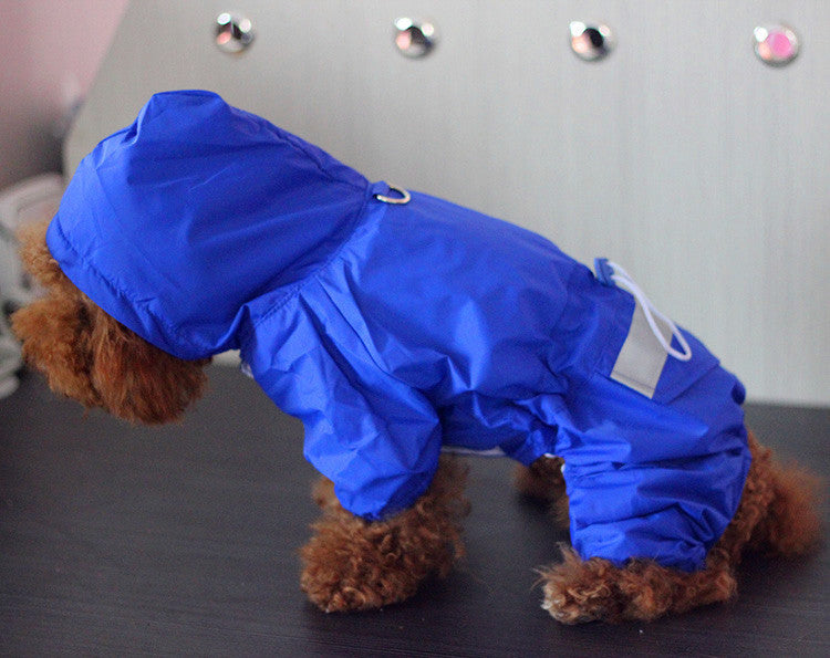Pet raincoat clothes Teddy dog raincoat reflective rainproof windproof small and medium-sized dog clothes manufacturers spot