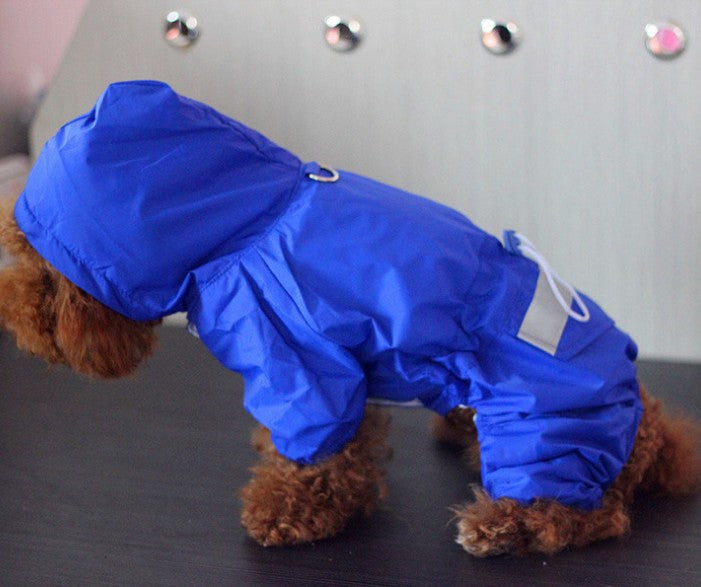 Pet raincoat clothes Teddy dog raincoat reflective rainproof windproof small and medium-sized dog clothes manufacturers spot