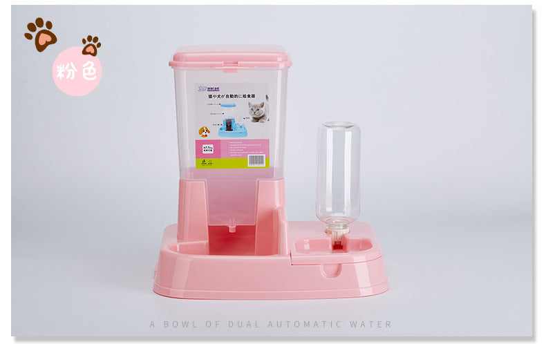 Pet dog automatic feeder cat dog automatic drinking fountain dog bowl cat basin feeding water feeding combination bowl wholesale