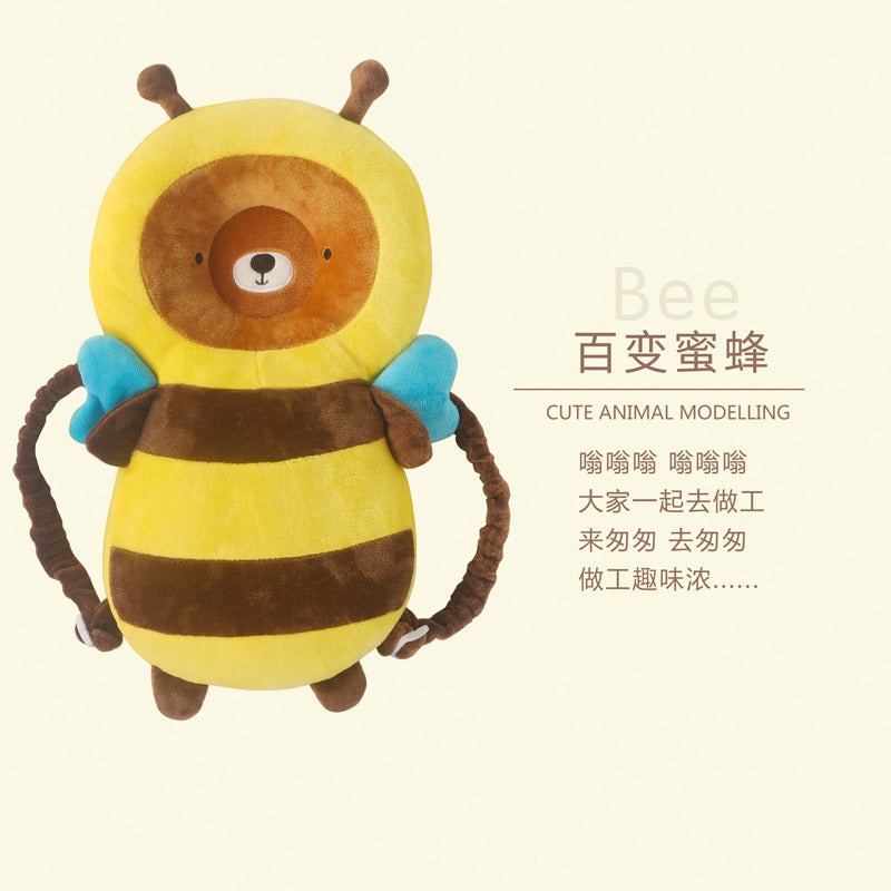 Baby toddler anti-fall pillow winter flannel children's head pillow baby learning to walk head protection pad anti-collision cap