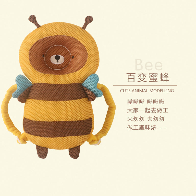 Baby toddler anti-fall pillow winter flannel children's head pillow baby learning to walk head protection pad anti-collision cap