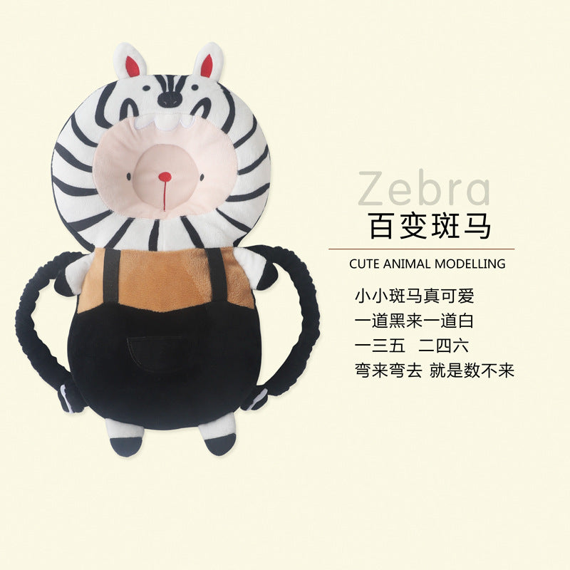 Baby toddler anti-fall pillow winter flannel children's head pillow baby learning to walk head protection pad anti-collision cap