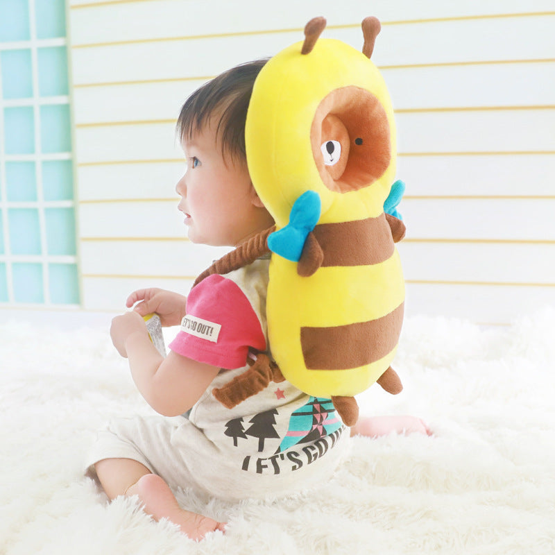 Baby toddler anti-fall pillow winter flannel children's head pillow baby learning to walk head protection pad anti-collision cap