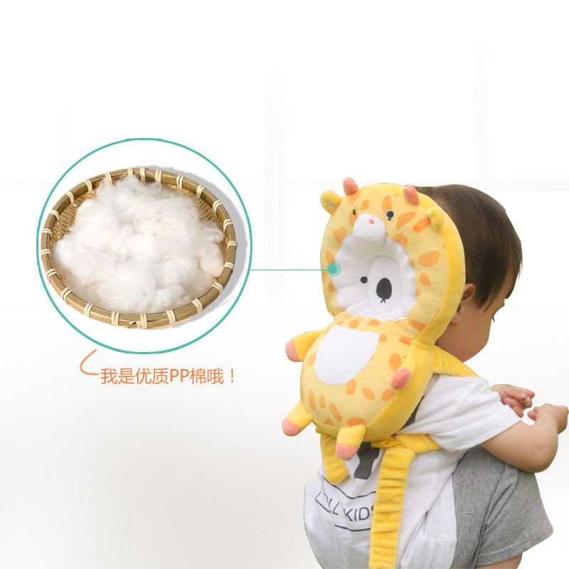 Baby toddler anti-fall pillow winter flannel children's head pillow baby learning to walk head protection pad anti-collision cap