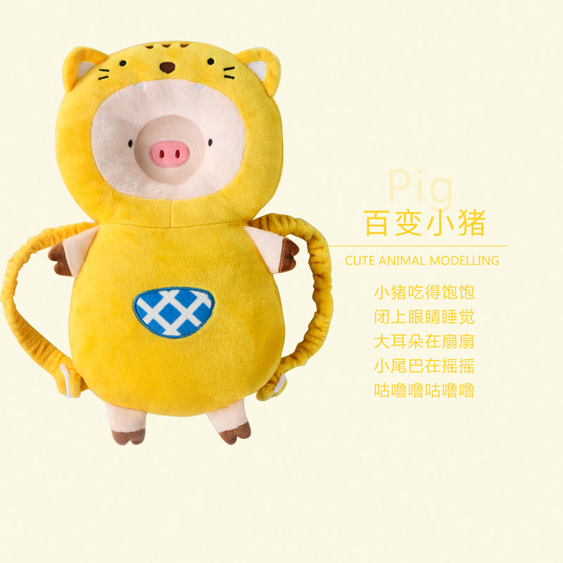 Baby toddler anti-fall pillow winter flannel children's head pillow baby learning to walk head protection pad anti-collision cap