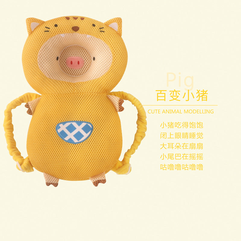 Baby toddler anti-fall pillow winter flannel children's head pillow baby learning to walk head protection pad anti-collision cap